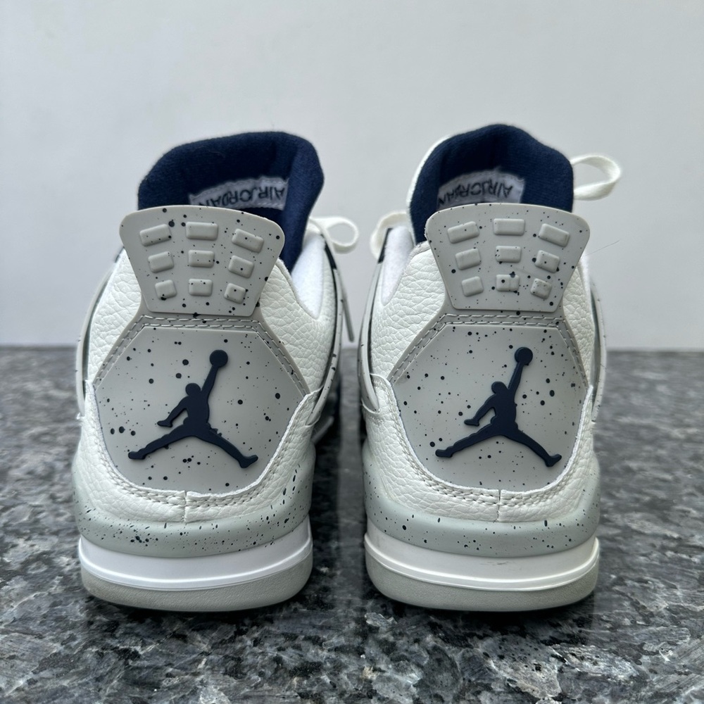 Nike Air Jordan 4 Retro White/Midnight Navy Blue DH6927-140 Men's Size 10. - Picture 4 of 12